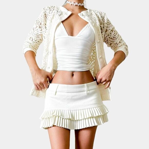 Vintage Y2K Banana Republic White Lace Button Down Sheer Cardigan Size XS/S - Picture 1 of 8